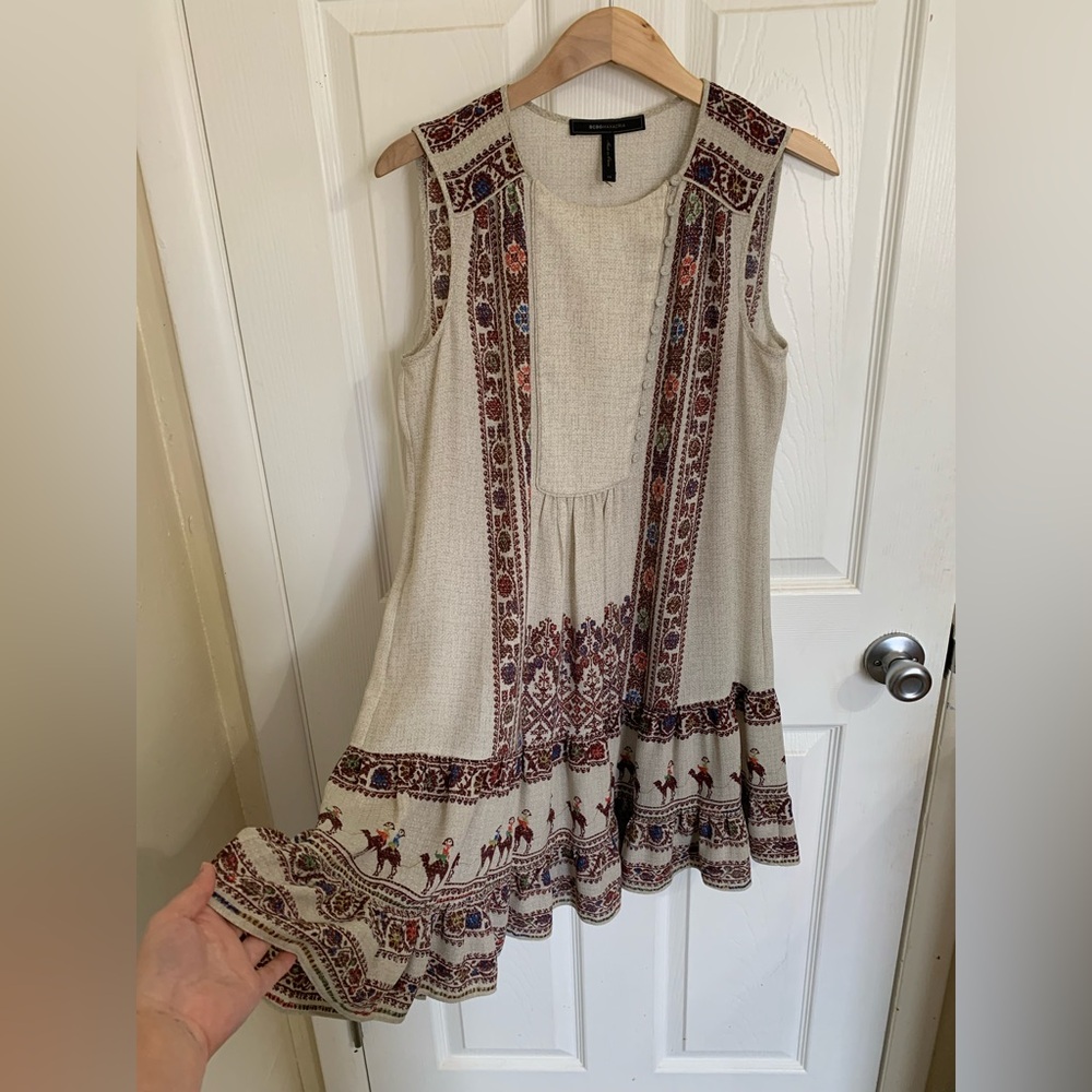 BCBG MaxAzria | Printed Ruffle Summer Dress - Picture 10 of 13